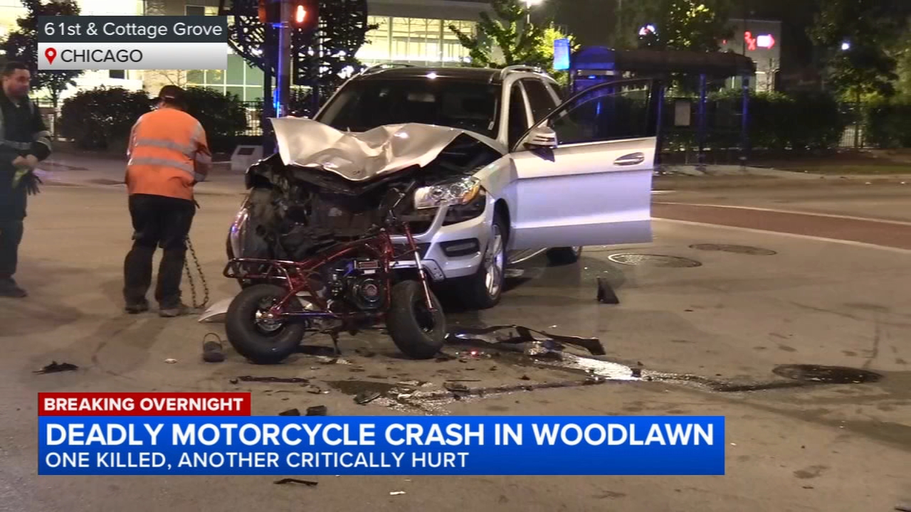 Motorcycle rider killed, 2 others hurt in Woodlawn crash, Chicago police say
       — Elmhurst Community news